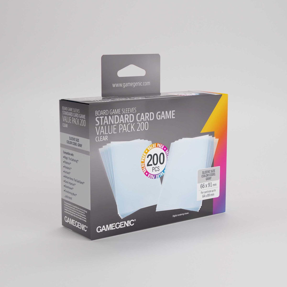 UNIT Gamegenic Prime Sleeves Standard Card Game Size Value Pack 200 ct Gaming Accessory 3