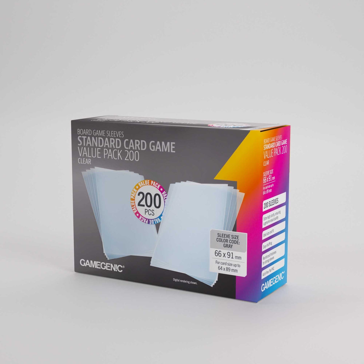 UNIT Gamegenic Prime Sleeves Standard Card Game Size Value Pack 200 ct Gaming Accessory 4