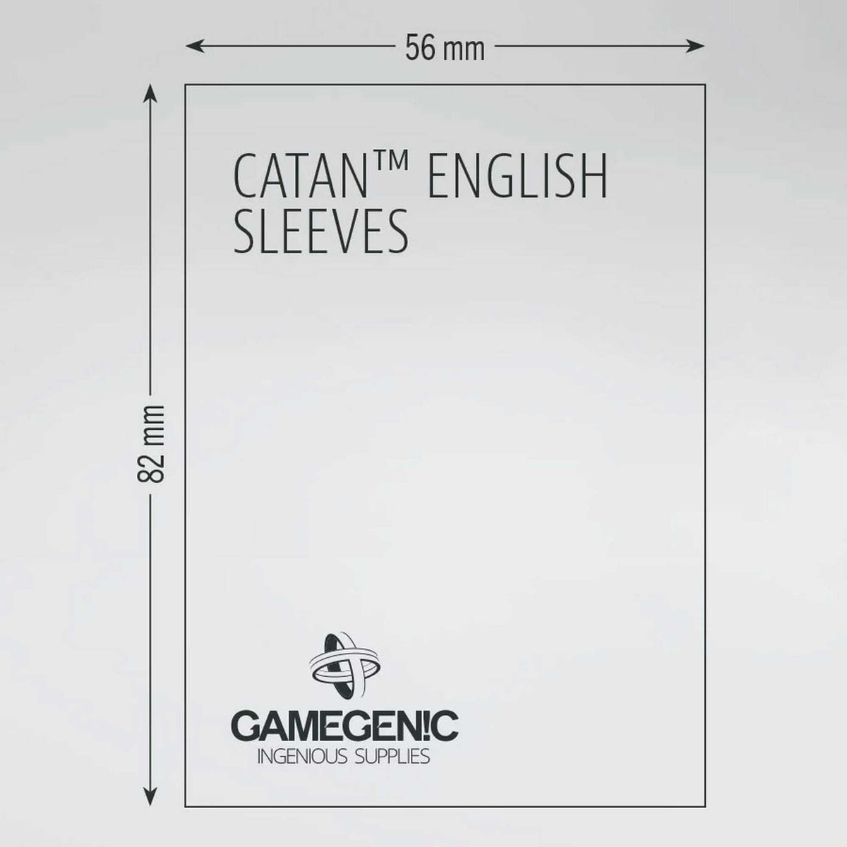 Gamegenic Board Game Sleeves CATAN English Clear 56 x 82 mm Board Game Accessory