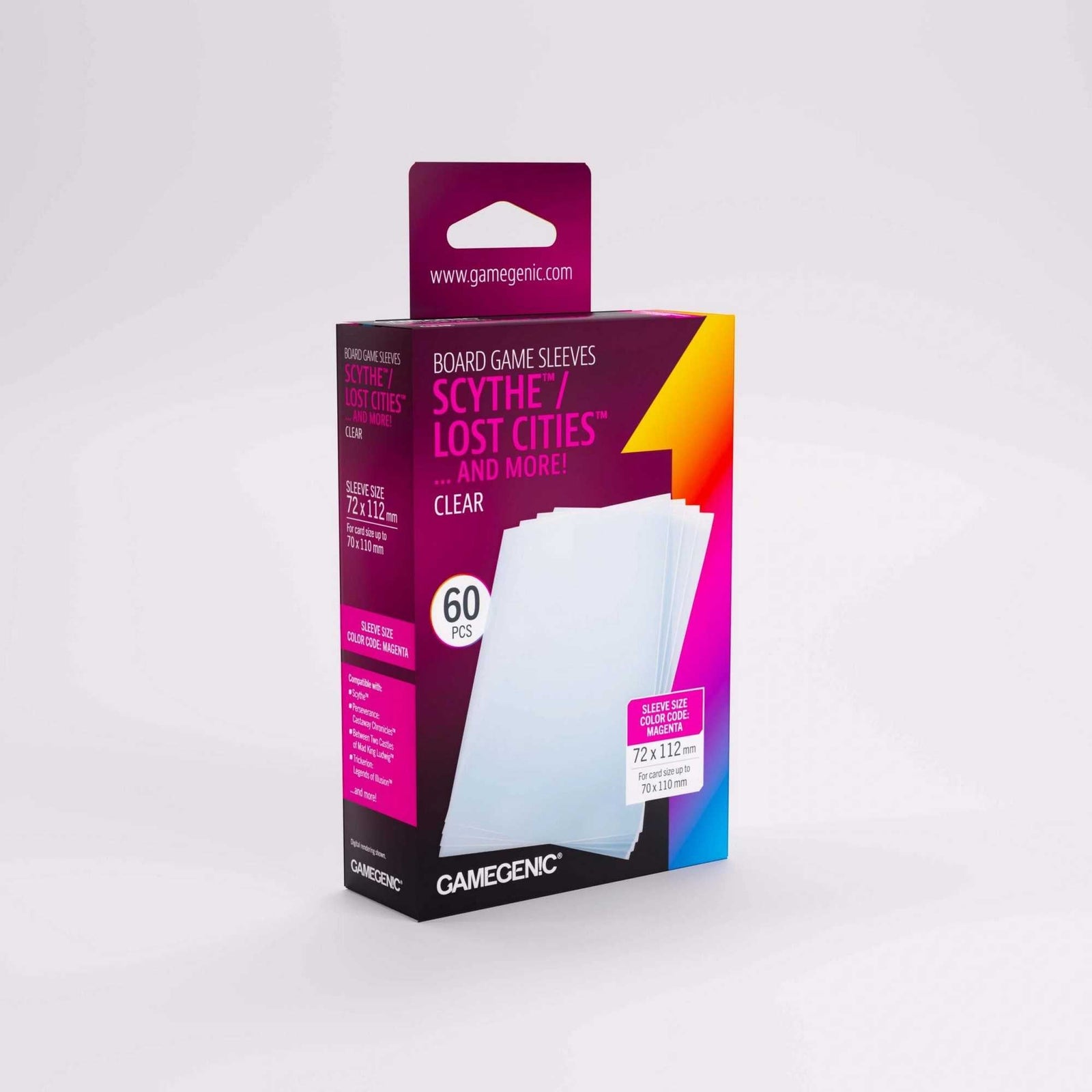 Gamegenic Board Game Sleeves Scythe Clear 57 x 87 mm Board Game Accessory
