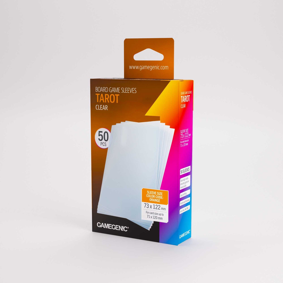 UNIT Gamegenic Board Game Sleeves Tarot Size Clear 50 ct Gaming Accessory 2