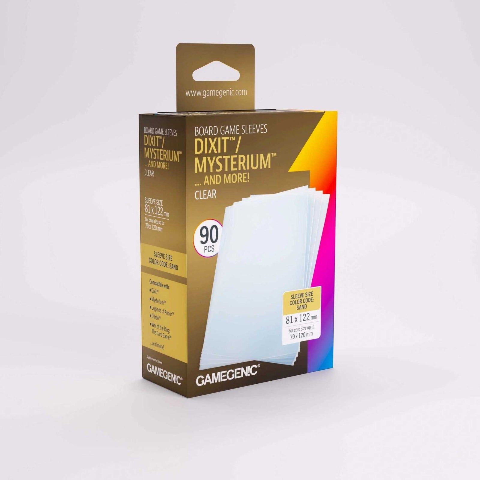 Gamegenic Board Game Sleeves Dixit Clear 84 x 127 mm Board Game Accessory