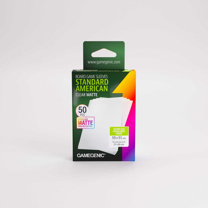 UNIT Gamegenic Board Game Sleeves Standard American Clear Matte 50 ct Gaming Accessory 1