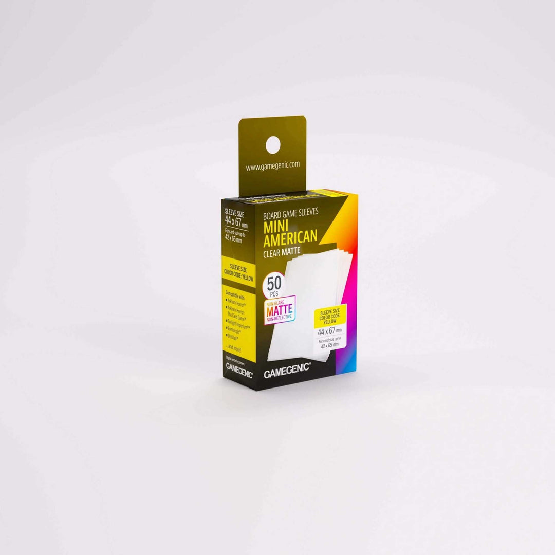 Gamegenic Board Game Sleeves Mini American Clear Matte 44 x 67 mm Board Game Accessory