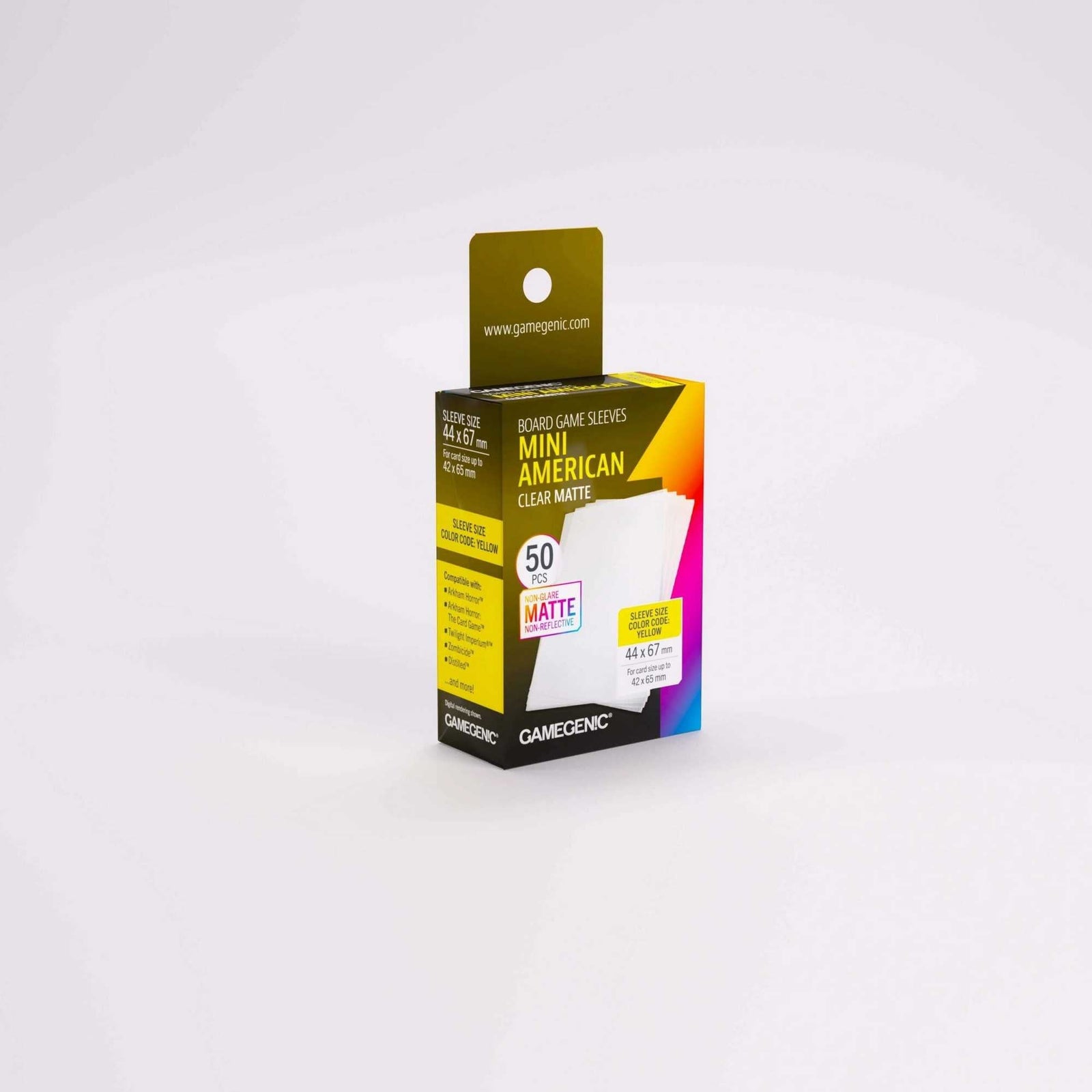 Gamegenic Board Game Sleeves Mini American Clear Matte 44 x 67 mm Board Game Accessory