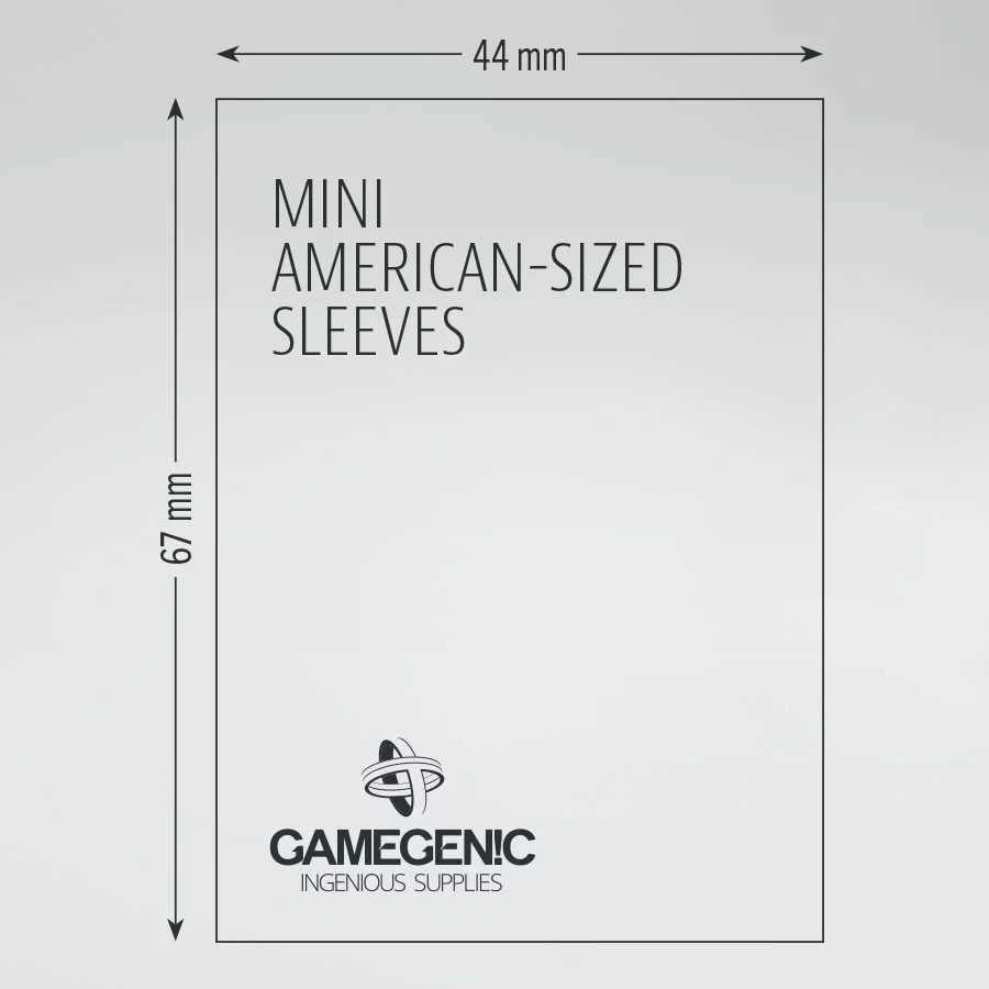 Gamegenic Board Game Sleeves Mini American Clear Matte 44 x 67 mm Board Game Accessory