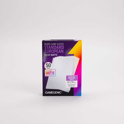 UNIT Gamegenic Board Game Sleeves Standard European Clear Matte 50 ct Gaming Accessory 6