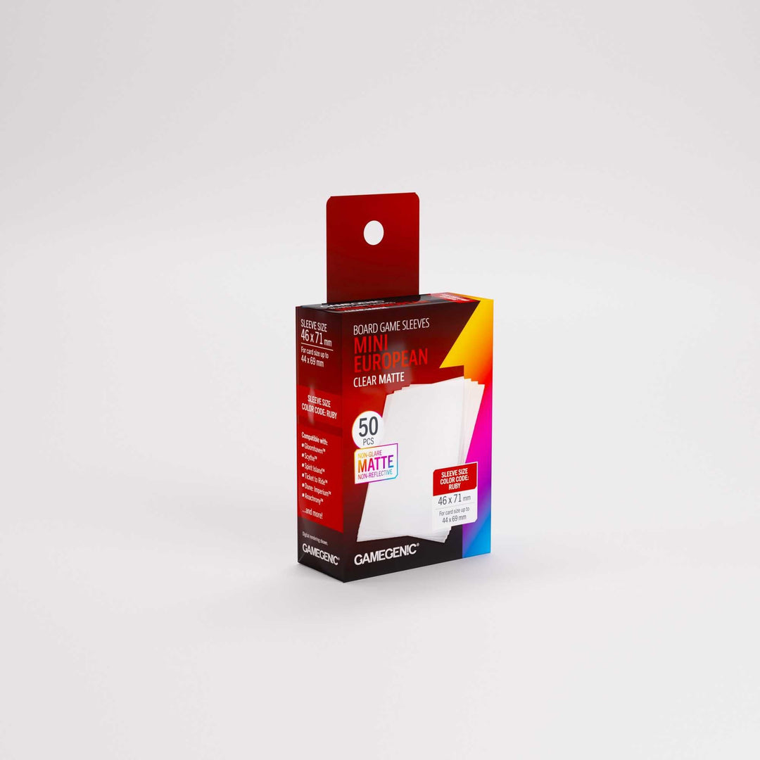 UNIT Gamegenic Board Game Sleeves Mini European Clear Matte 50 ct Gaming Accessory 3