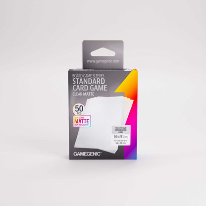 UNIT Gamegenic Board Game Sleeves Standard Card Game Clear Matte 50 ct Gaming Accessory 1