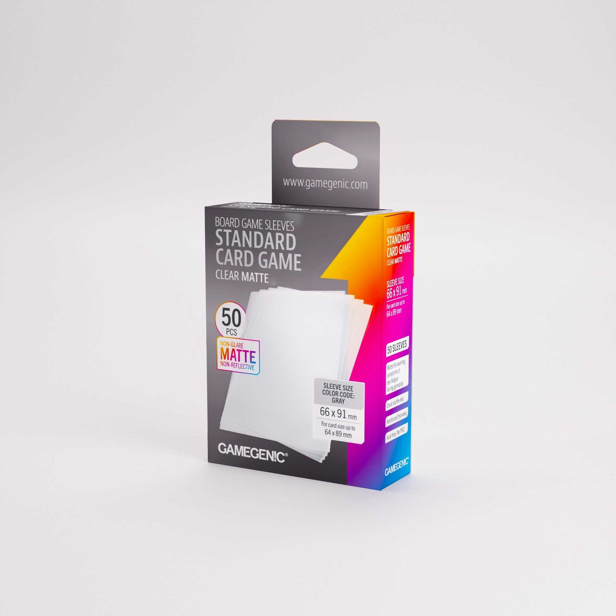 UNIT Gamegenic Board Game Sleeves Standard Card Game Clear Matte 50 ct Gaming Accessory 2