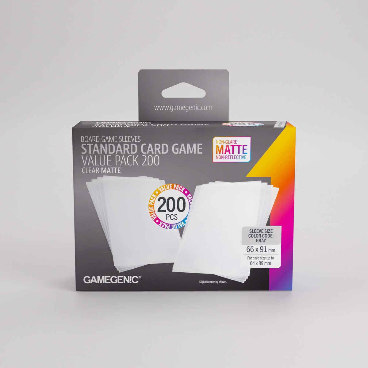 UNIT Gamegenic Matte Sleeves Standard Card Game Size Value Pack 200 ct Gaming Accessory 1