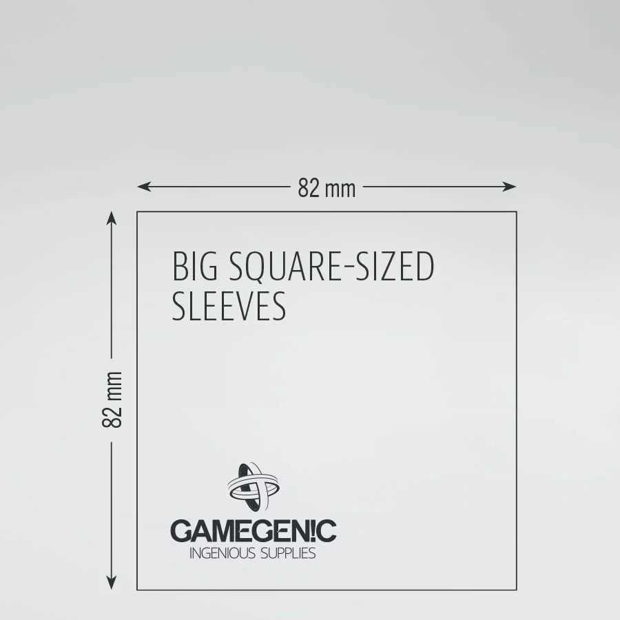 Gamegenic Board Game Sleeves Big Square Clear Matte 82 x 82 mm Board Game Accessory