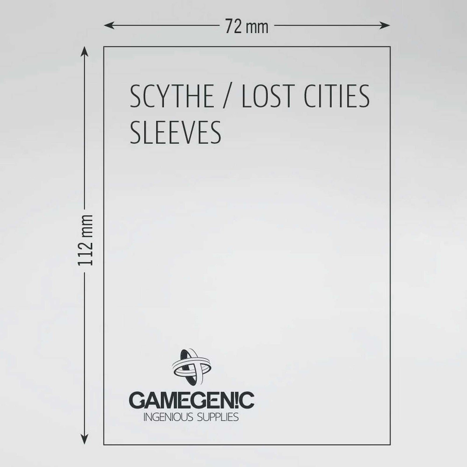 Gamegenic Board Game Sleeves Scythe Clear Matte 57 x 87 mm Board Game Accessory