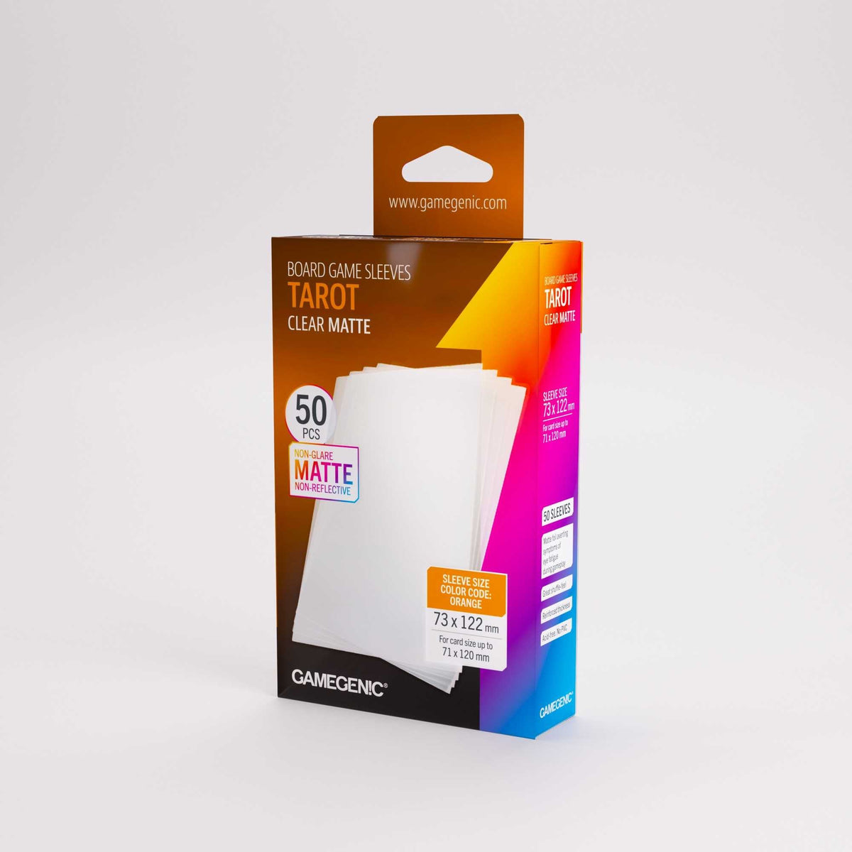 UNIT Gamegenic Board Game Sleeves Tarot Clear Matte 50 ct Gaming Accessory 2