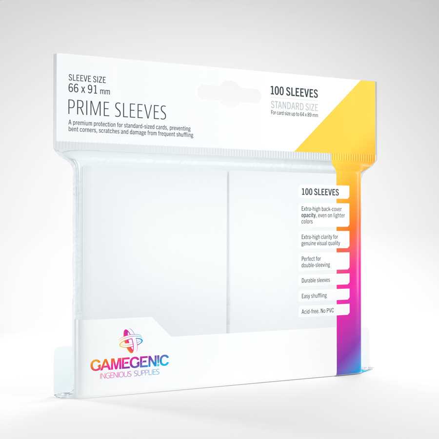Prime Sleeves White 100 Card Sleeve by Gamegenic 1