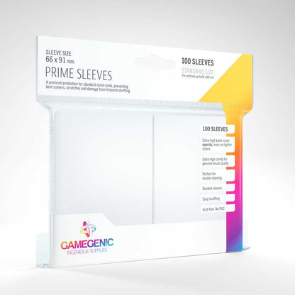 Prime Sleeves White 100 Card Sleeve by Gamegenic 1