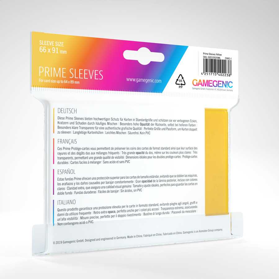 Prime Sleeves - Yellow (100) 2