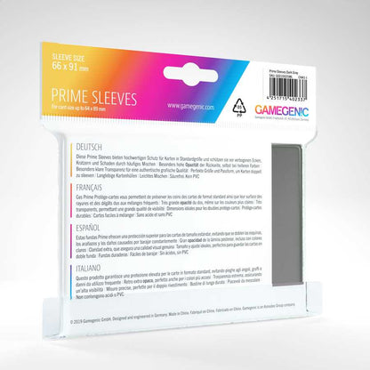 Prime Sleeves Gray 100 Card Sleeve by Gamegenic 2