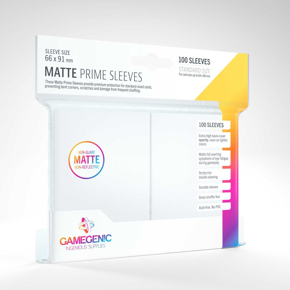 Matte Prime Sleeves White 100 Card Sleeve by Gamegenic 1