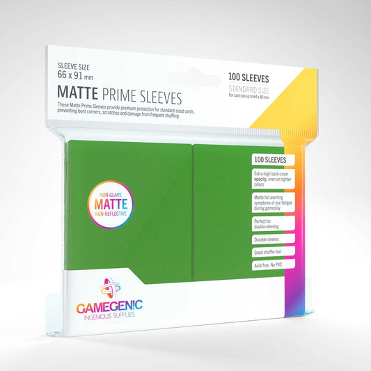 Matte Prime Sleeves Green 100 Card Sleeve by Gamegenic 1