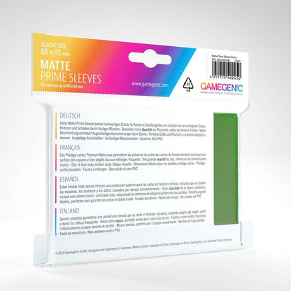 Matte Prime Sleeves Green 100 Card Sleeve by Gamegenic 2