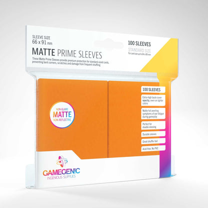 UNIT Gamegenic Matte Prime Sleeves Orange 100 ct Gaming Accessory 1