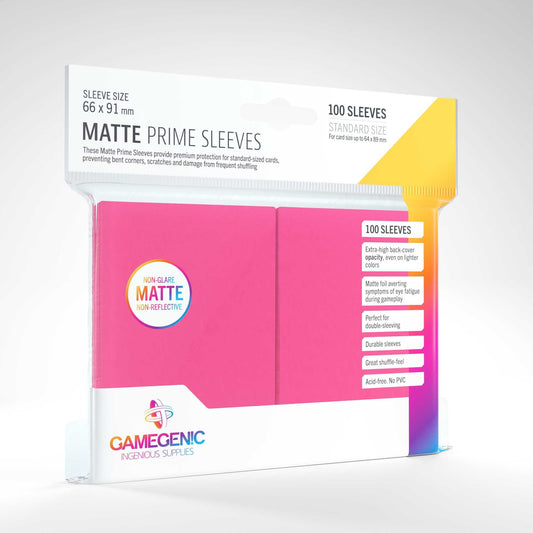 UNIT Gamegenic Matte Prime Sleeves Pink 100 ct Gaming Accessory 1