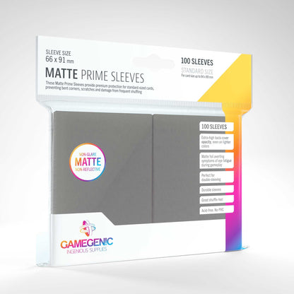 UNIT Gamegenic Matte Prime Sleeves Dark Gray 100 ct Gaming Accessory 1