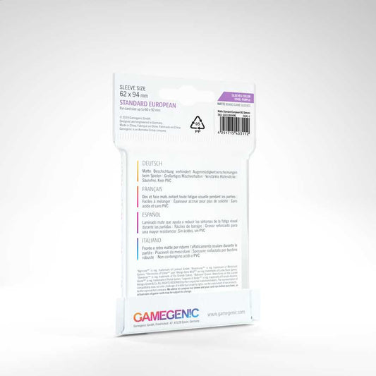 Matte Standard European Sized Sleeves 62 X 94 Mm 50 Card Sleeve 2