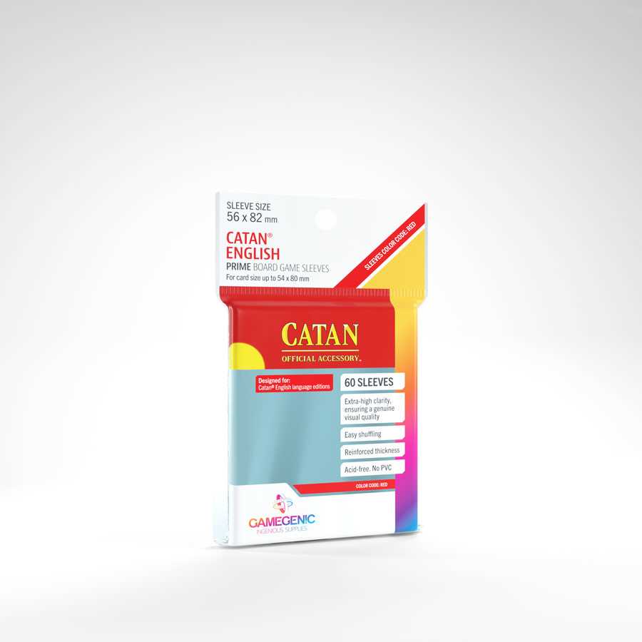 Prime CATAN Sized Sleeves 56 X 82 Mm 50 Card Sleeve by Gamegenic 1