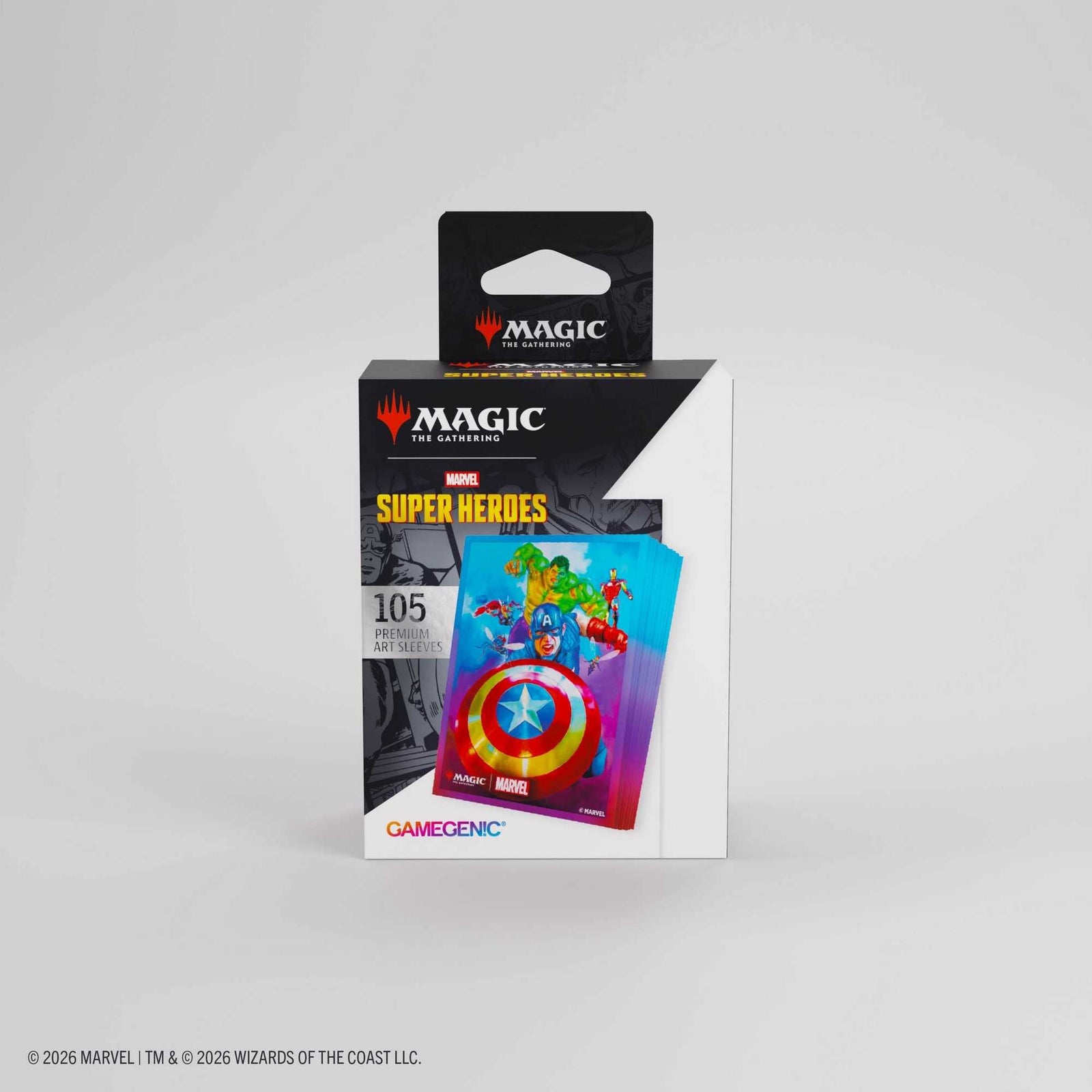Gamegenic Magic the Gathering Marvel Super Heroes Premium Art Sleeves Captain America Team Leader Card Game Accessory