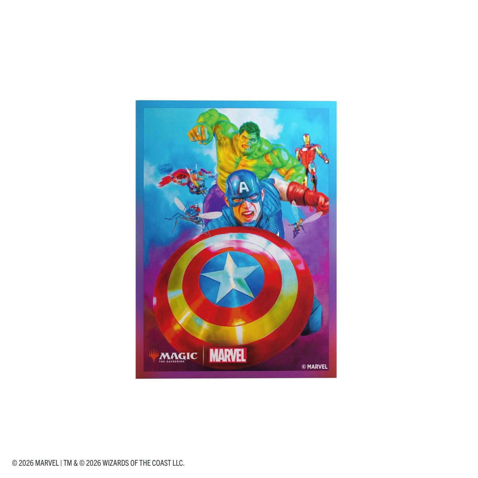 Gamegenic Magic the Gathering Marvel Super Heroes Premium Art Sleeves Captain America Team Leader Card Game Accessory