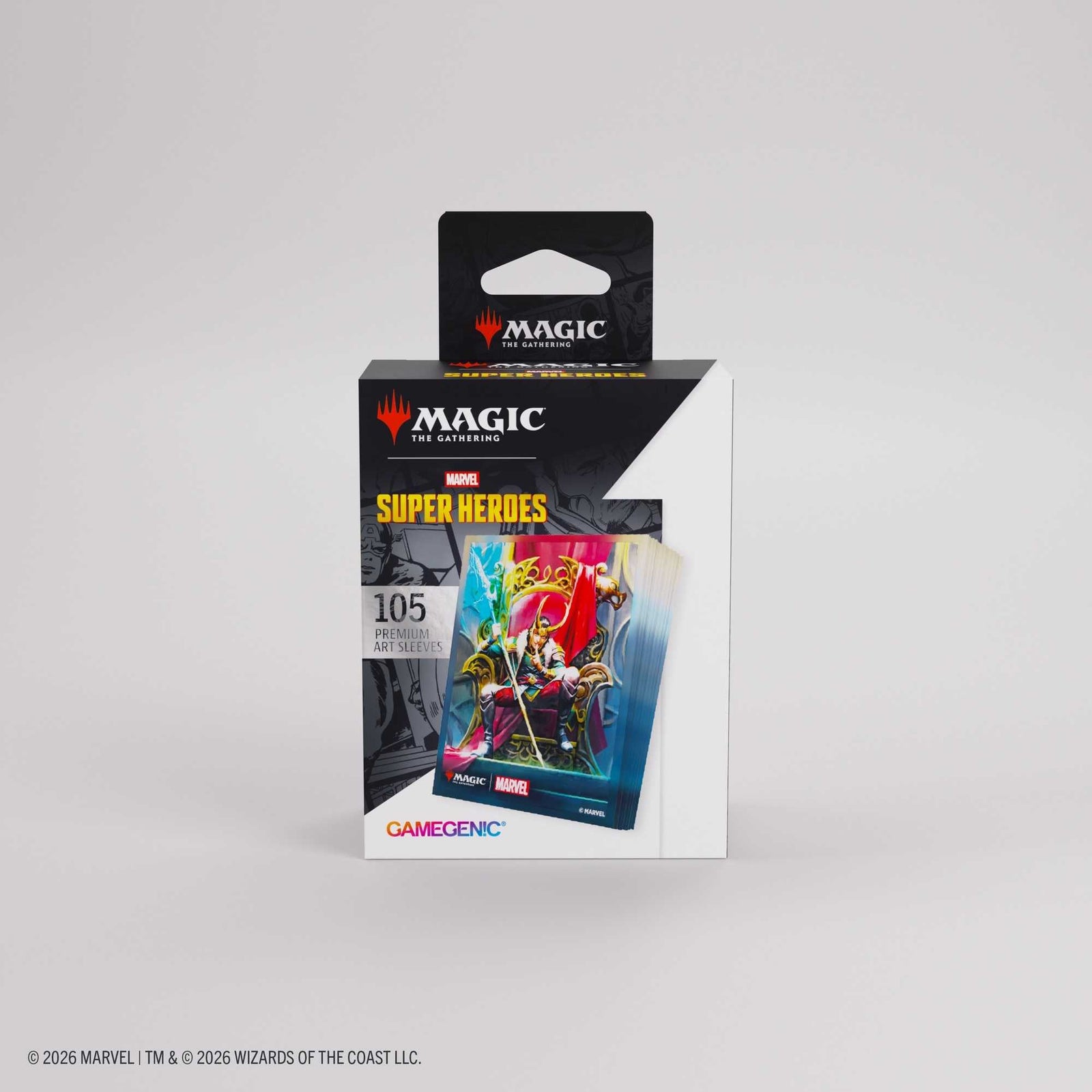 Gamegenic Magic the Gathering Marvel Super Heroes Premium Art Sleeves Loki Doctor Doom Card Game Accessory