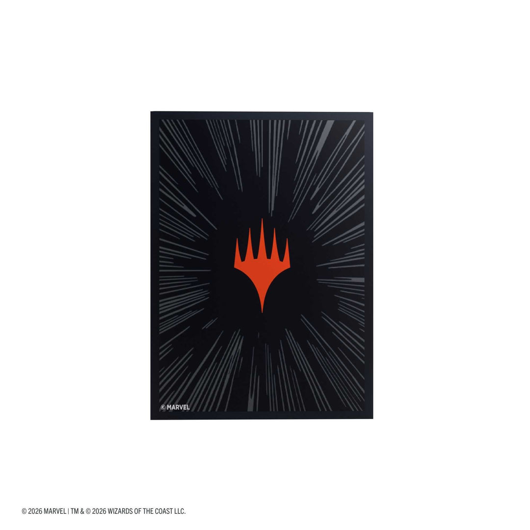 Gamegenic Magic the Gathering Marvel Super Heroes Premium Double Sleeving Pack 100 Comic Burst Black Card Game Accessory