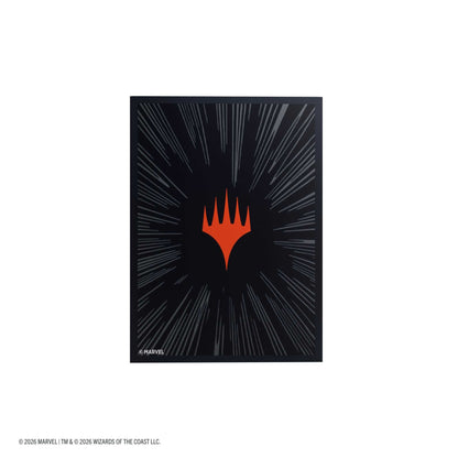 Gamegenic Magic the Gathering Marvel Super Heroes Premium Double Sleeving Pack 100 Comic Burst Black Card Game Accessory