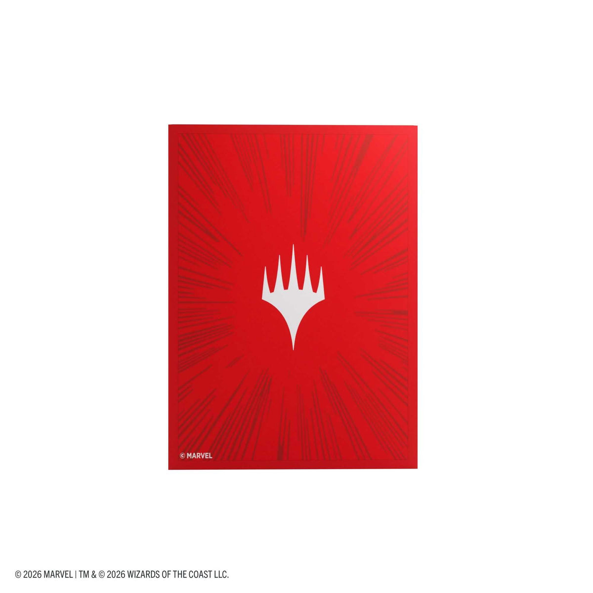 Gamegenic Magic the Gathering Marvel Super Heroes Premium Double Sleeving Pack 100 Comic Burst Red Card Game Accessory