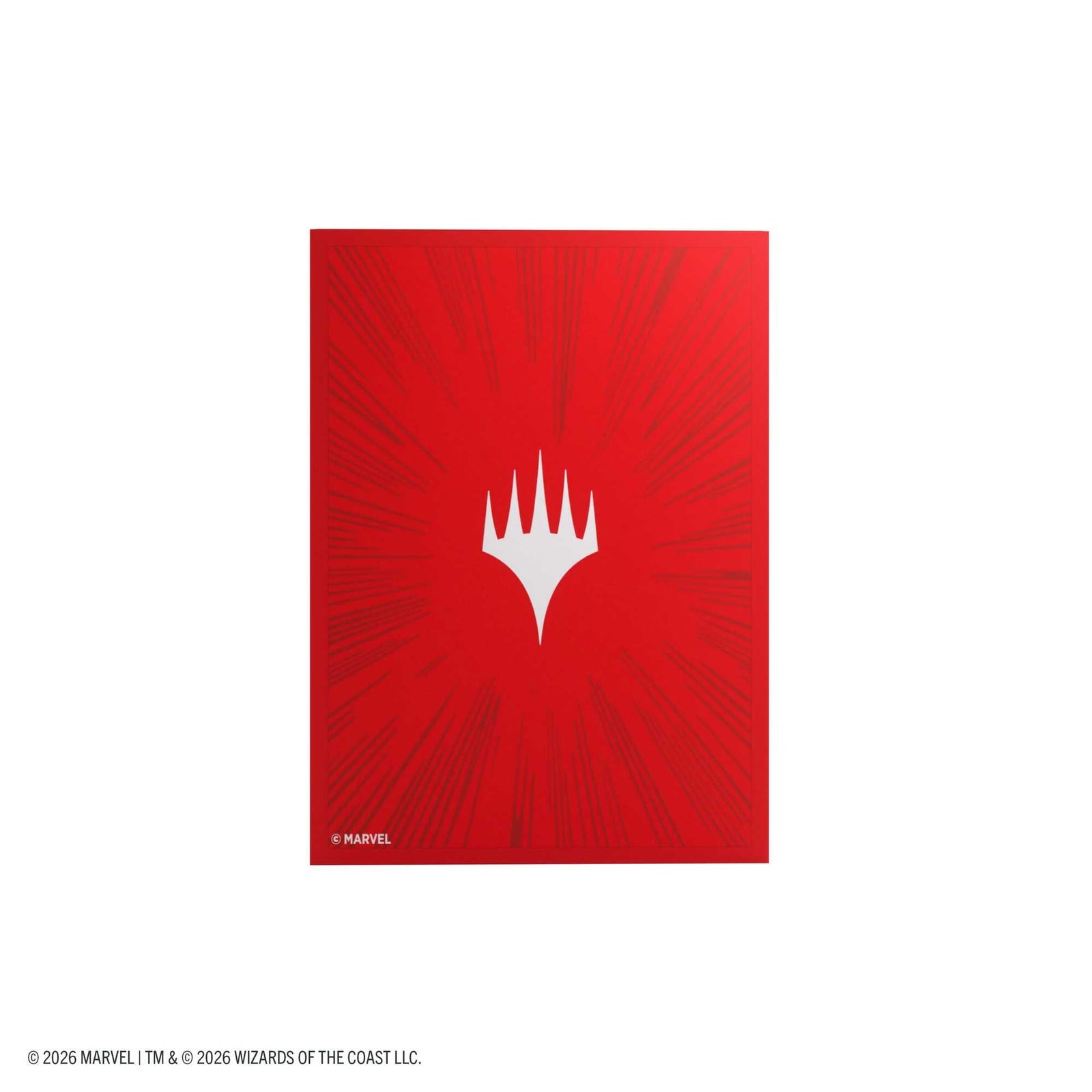 Gamegenic Magic the Gathering Marvel Super Heroes Premium Double Sleeving Pack 100 Comic Burst Red Card Game Accessory