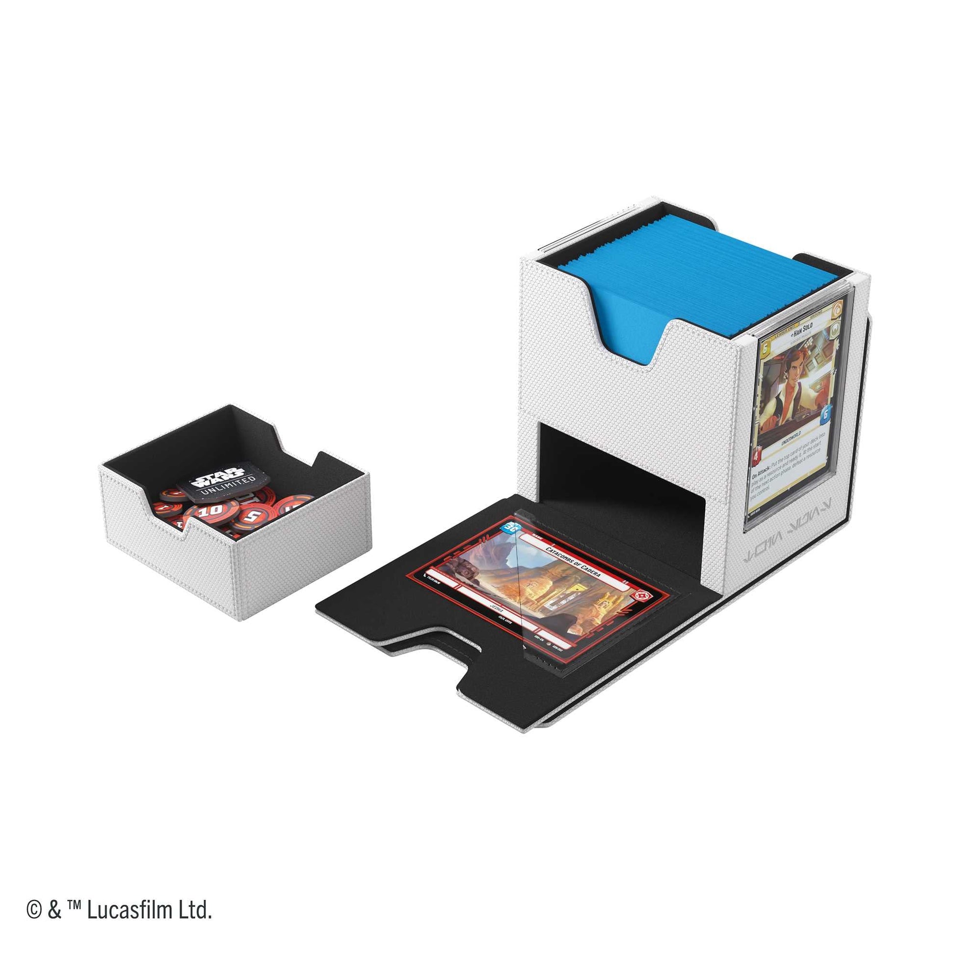 Gamegenic Star Wars Unlimited Twin Suns Deck Pod White Black Gaming Accessory 6