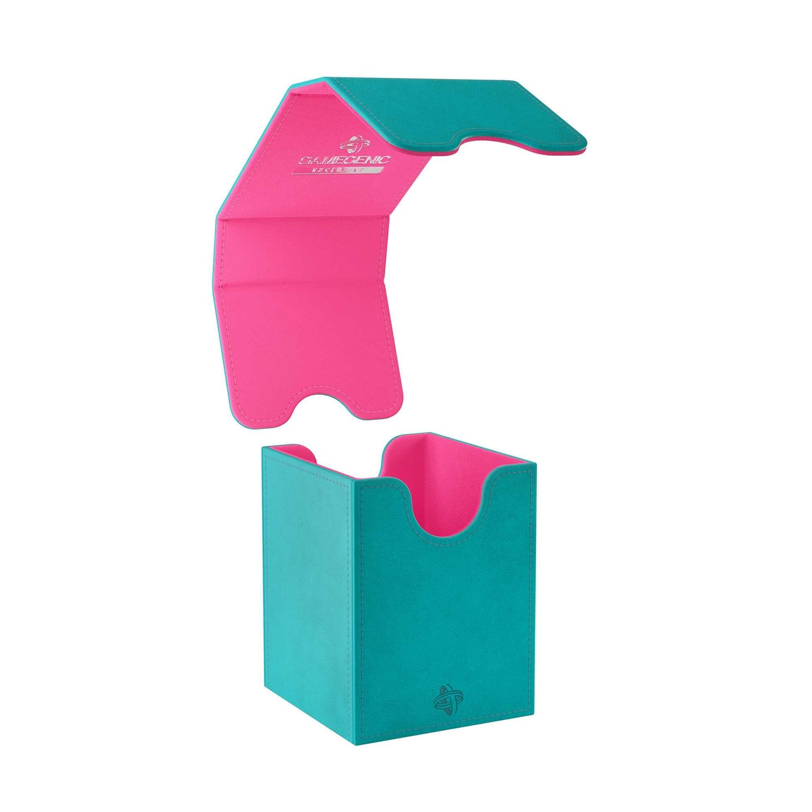 Squire 100 Plus XL Teal Pink Card Sleeve by Gamegenic 1