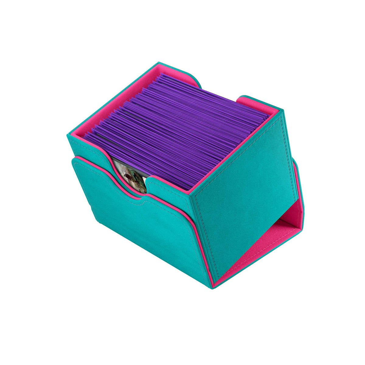 Sidekick 100 Plus XL Teal Pink Card Sleeve by Gamegenic 5