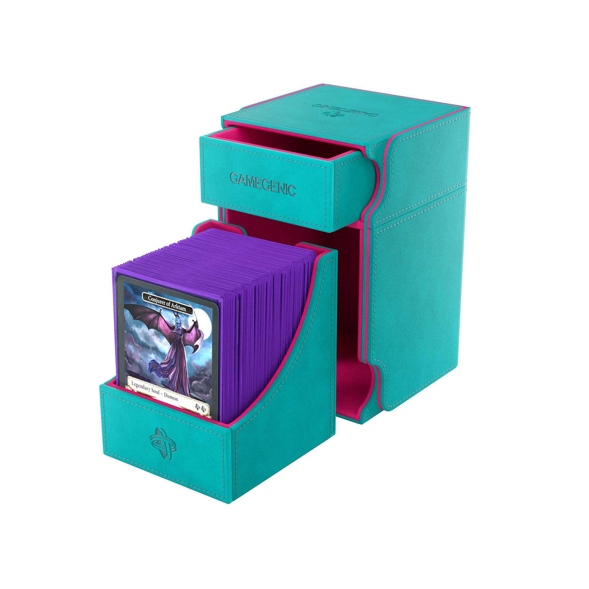 Watchtower 100 Plus XL Teal Pink Card Sleeve by Gamegenic 3