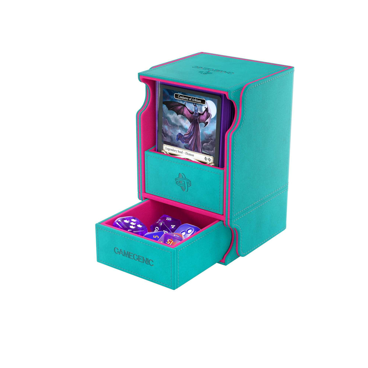 Watchtower 100 Plus XL Teal Pink Card Sleeve by Gamegenic 4