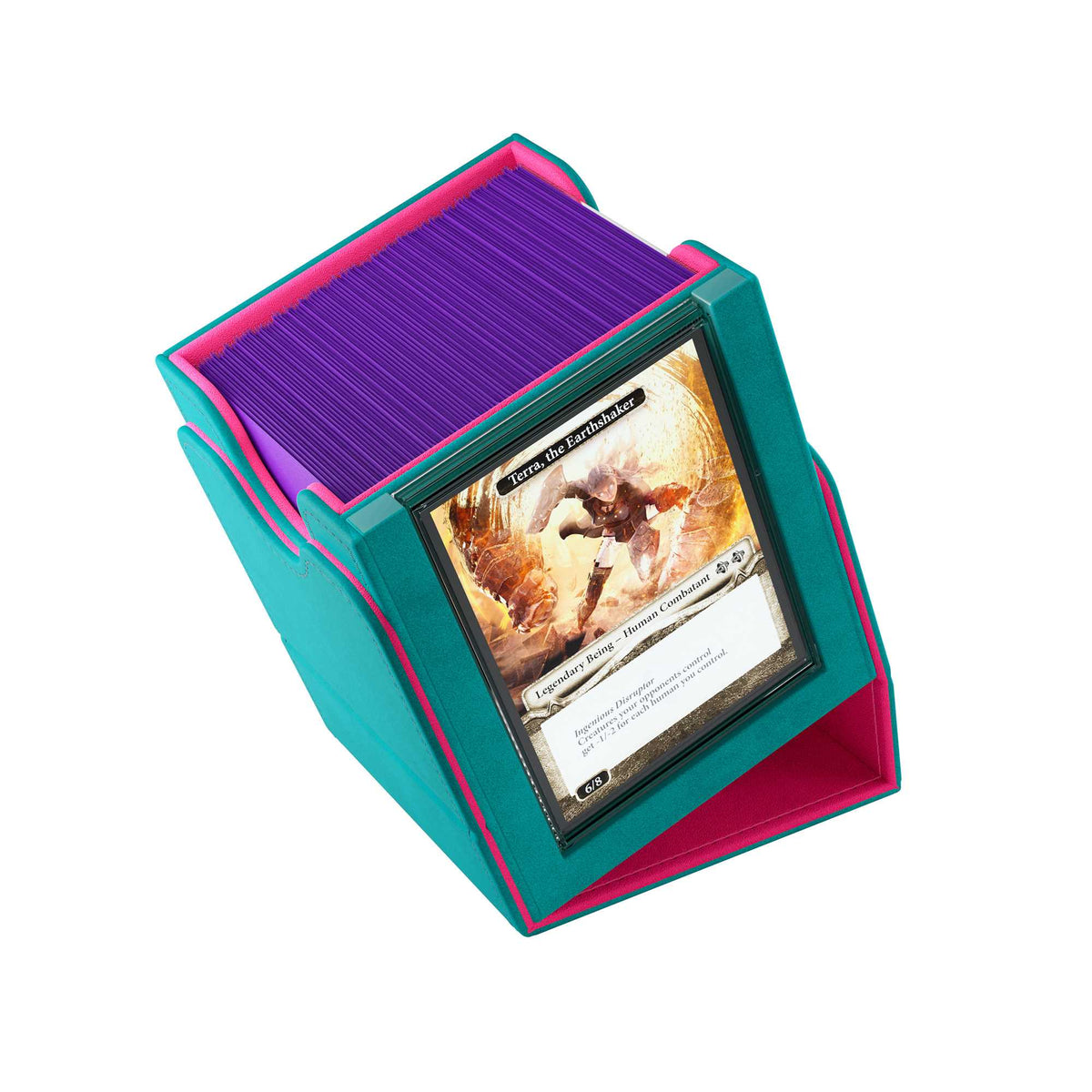 Squire Plus 100 Plus XL Teal Pink Card Sleeve by Gamegenic 5