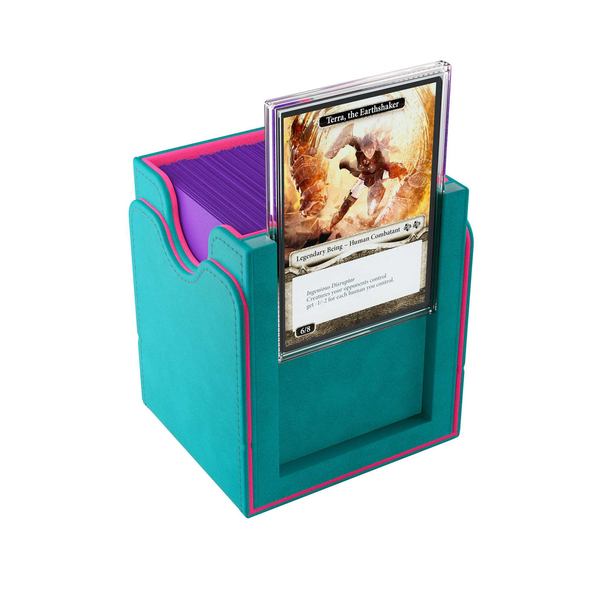 Squire Plus 100 Plus XL Teal Pink Card Sleeve by Gamegenic 6