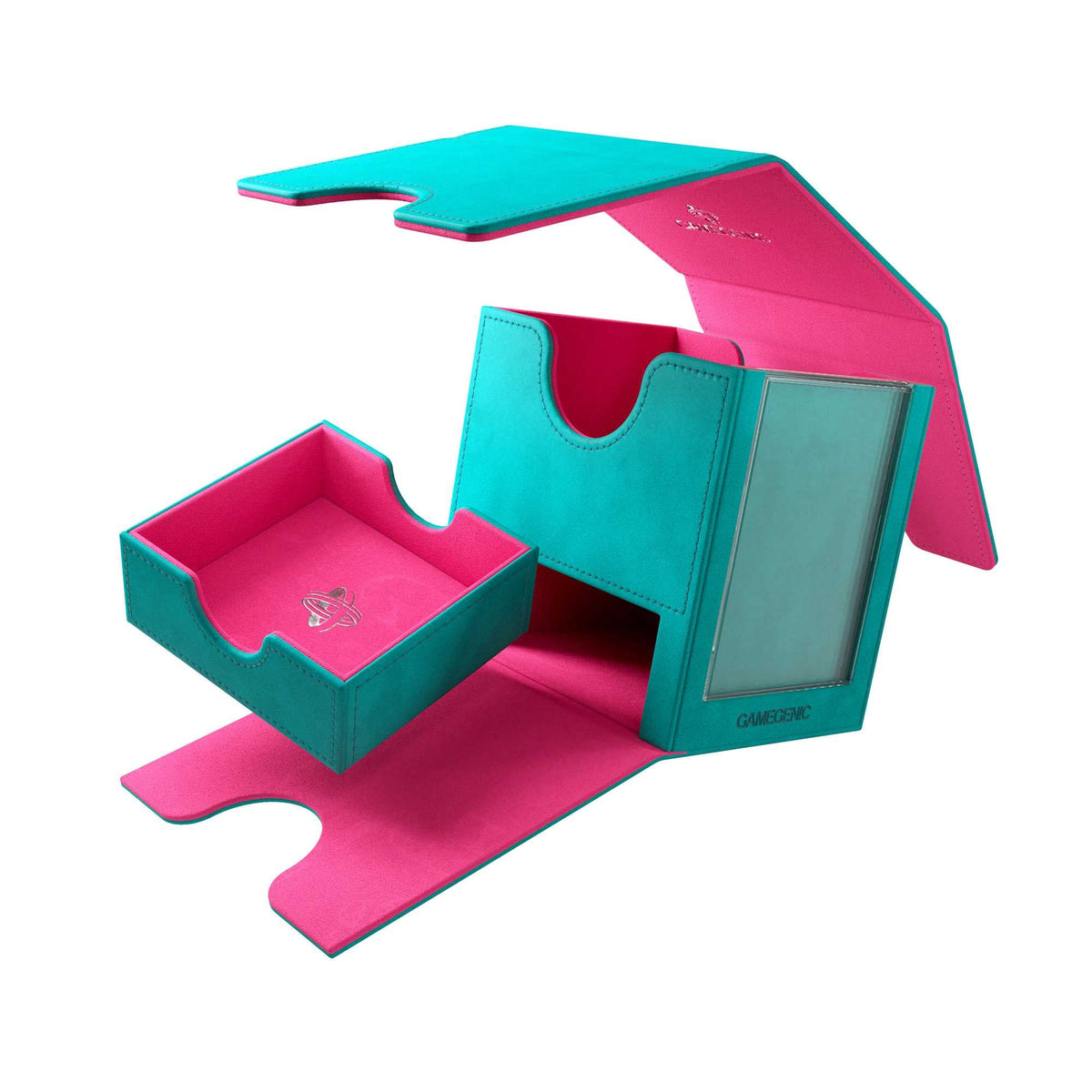 Sidekick PRO 100 Plus XL Teal Pink Card Sleeve by Gamegenic 5