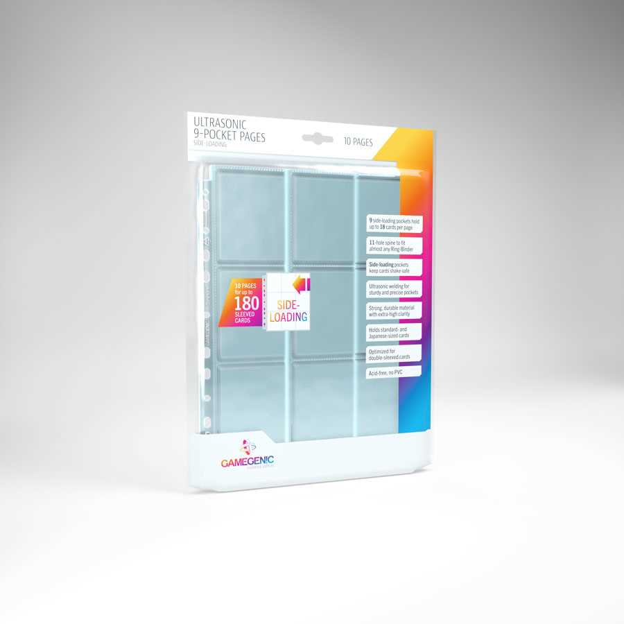 Ultrasonic 9 Pocket Pages Sideloading Pack 10 Binder by Gamegenic 1
