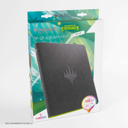 Gamegenic MTG Secrets of Strixhaven Prime Zip Up Album 18 Pocket Black Green Gaming Accessory 1