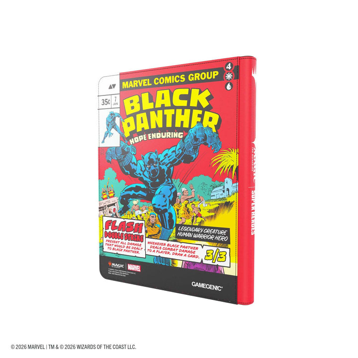 Gamegenic Magic the Gathering Marvel Super Heroes Zip-Up Album 18-Pocket Captain America Black Panther Card Game Accessory