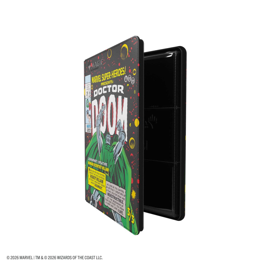 Gamegenic Magic the Gathering Marvel Super Heroes Zip-Up Album 18-Pocket Doctor Doom Spider-Man Card Game Accessory