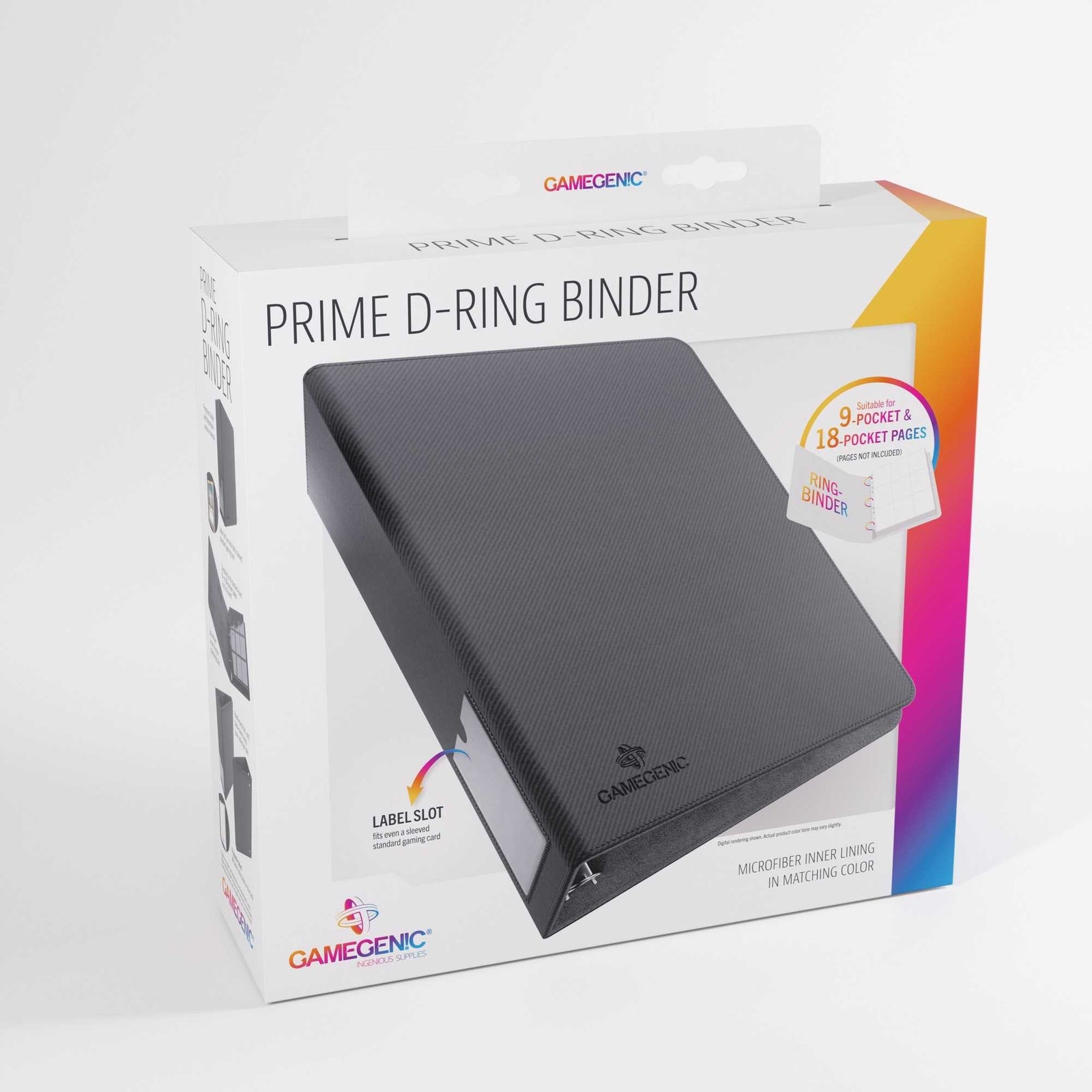 Gamegenic Prime D Ring Binder Black Gaming Accessory 1